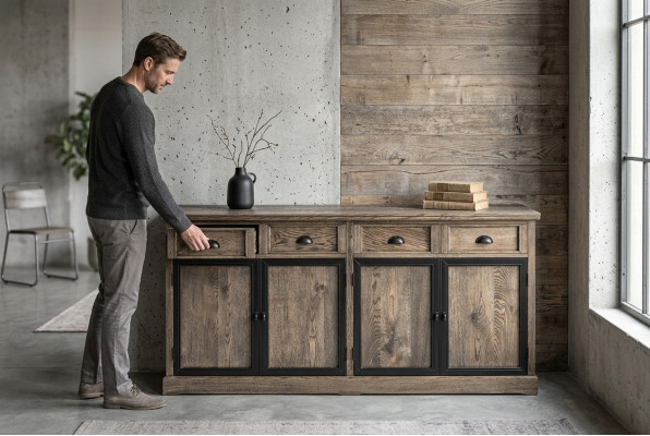 Ontwerper dressoir dressoir sideboard kast woonkamer plank hout luxe
