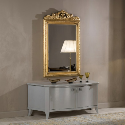 Glas Frame Wall Classic Wall Mirror Wooden Frame Mirror Furniture New 133x81cm