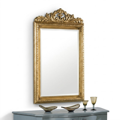 Glas Frame Wall Classic Wall Mirror Wooden Frame Mirror Furniture New 133x81cm