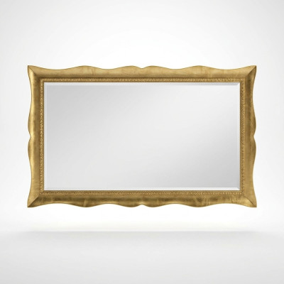 Spiegel wand glas xxl goud groot 181x91 frame hout Hangspiegel Barok Rococo