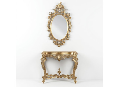 Ontwerp consoles tafel dressoir met spiegel luxe meubelset console 2-delig.