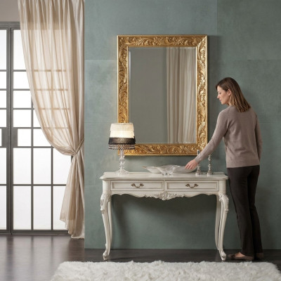 Spiegel Italiaans designmeubilair staande spiegel dressoir 93x183cm Barok Rococo