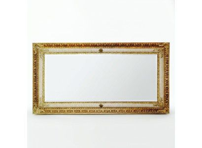 Klassieke wandspiegel houten lijst spiegel meubelen goud 104x194 glas lijst wand