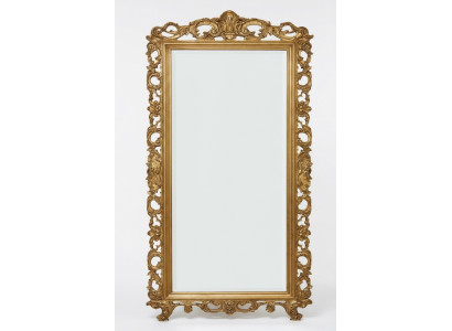 Klassieke grote spiegel wandspiegel luxe hangspiegel hout goud garderobe SP6480