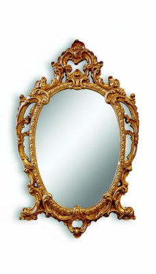 Klassieke Grote Spiegel Wandspiegel Hangspiegel Hout Goud Kapstok 64x104cm