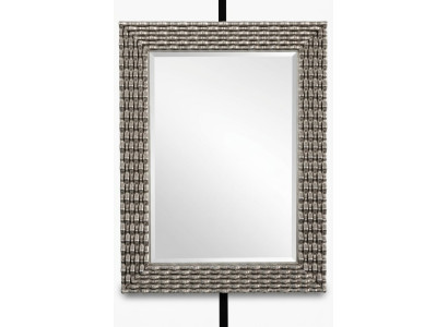 Klassieke wandspiegel houten spiegel meubels barok glazen frame wand zilver 82x108