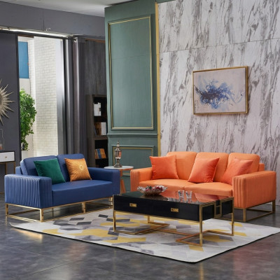 Sofaset van 3+2-zits Designer Gestoffeerde Bankstel Moderne banken