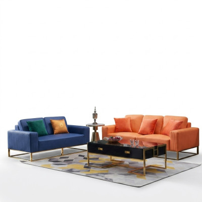 Sofaset van 3+2-zits Designer Gestoffeerde Bankstel Moderne banken