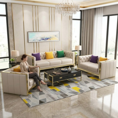Bankstel 3+2+1 zits set Designbank Beklede banken Bank Modern Luxe