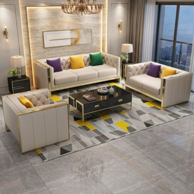 Bankstel 3+2+1 zits set Designbank Beklede banken Bank Modern Luxe