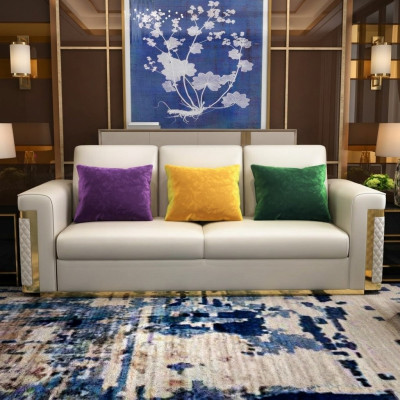 Ontwerp bekleding luxe zitbank bank textielbank 3-zits kunstleer driezitsbank!