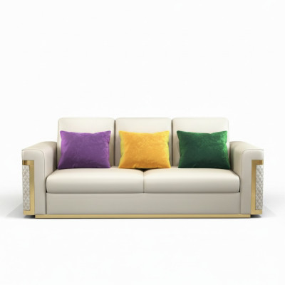 Ontwerp bekleding luxe zitbank bank textielbank 3-zits kunstleer driezitsbank!