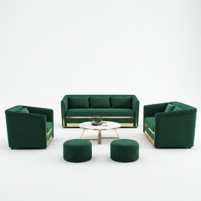 Sofaset 3+2+1 zitsbank Leren bankstel Woonlandschap Set Ontwerp