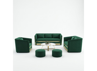 Sofaset 3+2+1 zitsbank Leren bankstel Woonlandschap Set Ontwerp