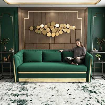Driepersoons bank gestoffeerd designbank zetel 3-zits bank woonkamer meubels modern