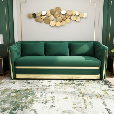 Driepersoons bank gestoffeerd designbank zetel 3-zits bank woonkamer meubels modern