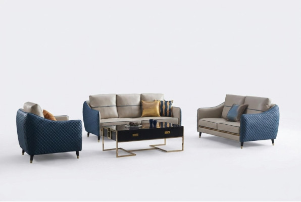 Bank 2-zits design banken gestoffeerde banken textiel ontspanning moderne zitplaatsen