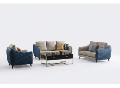Bank 2-zits design banken gestoffeerde banken textiel ontspanning moderne zitplaatsen