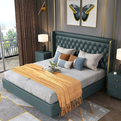 Klassiek bed tweepersoonsbed bedden hout decoratie landelijke stijl echt hout