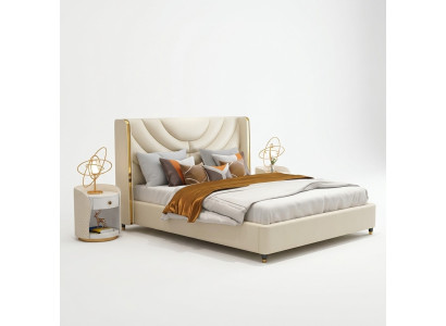 Slaapkamer Bed Nachtkastjes 3-delige set Design Luxe Bedden Hout Tweepersoonsbed NIEUW