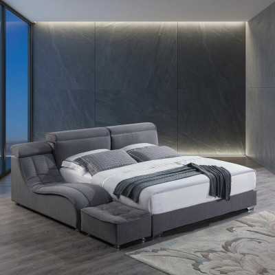 Ontwerpersbed textiel hotelbedden tweepersoons slaapkamer luxe 180x200 bedframe