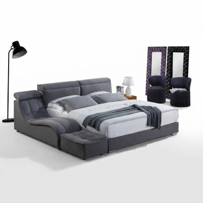 Ontwerpersbed textiel hotelbedden tweepersoons slaapkamer luxe 180x200 bedframe