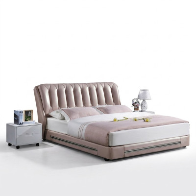 Klassiek Engels stijl bed Dubbele stof Moderne bedden 180x200cm