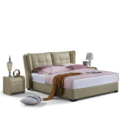 Slaapkamer Compleet Set Bed met Nachtkastjes 3-delig. Hotel leren bedden Nieuw