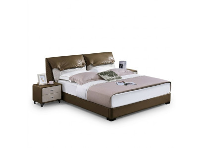 Klassiek bed Tweepersoonsbed Bedden Hout Bruin Stijl Echt hout Slaapkamer Nieuw