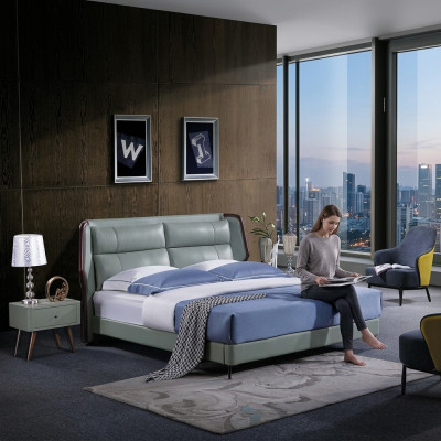 Bed bekleding design luxe dubbele hotelbedden slaapkamer hout Nieuw 180x200cm