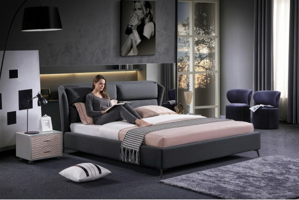 Ontwerpbed Slaapkamer Luxe Bedden Textiel Hotelmeubels 180x200cm Stof Meubels