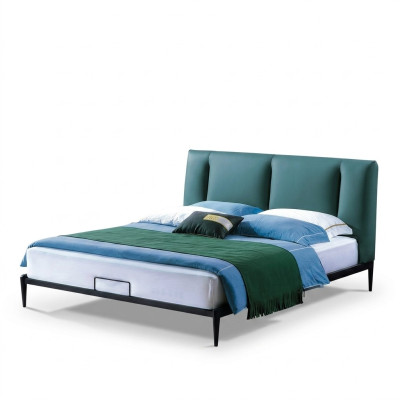 Groen design bed dubbele luxe huwelijk modern hotel frame slaap