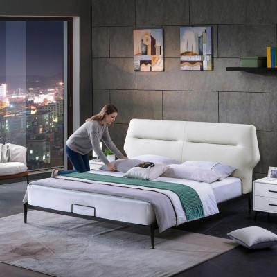 Klassiek bed Tweepersoonsbed Houten bedden Landelijk stijl Echt hout Slaapkamer