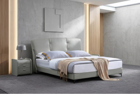 Luxus Slaapkamer Bed Klassiek Bed Meubels Moderne Meubels Bedframe Beige