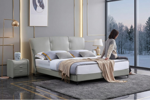Tweepersoonsbed Slaapkamer Hotel Huwelijk Luxe Bed 2x Nachtkastje 3-delige set Bedden Nieuw