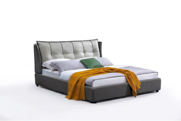 Leder design bed dubbele luxe huwelijk modern hotel frame slaapbedden kamer