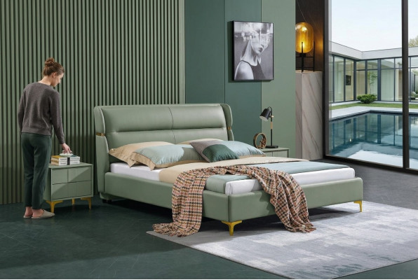 Bedbekleding Design Luxe Dubbele Hotelbedden Slaapkamer Luxe Groen