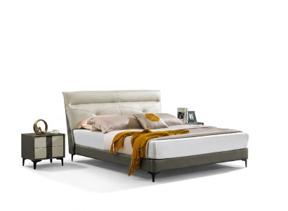 Ontwerper gestoffeerd tweepersoonsbed bedden bed slaapkamer tweepersoonsbed lederen bed nieuw A591