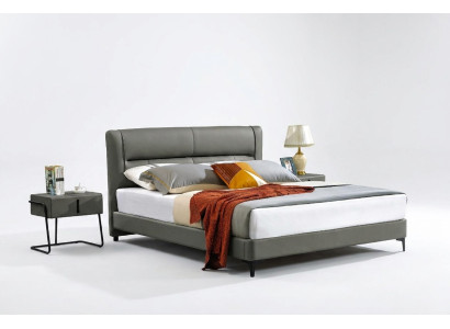 Slaapkamer lederen bed Compleet bed 3-delige set Hotelsets Nachtkastjes.