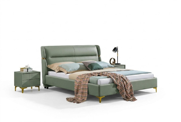 Luxe bed slaapkamer meubels 2x nachtkastje set bedden hotel meubels 3-delig.