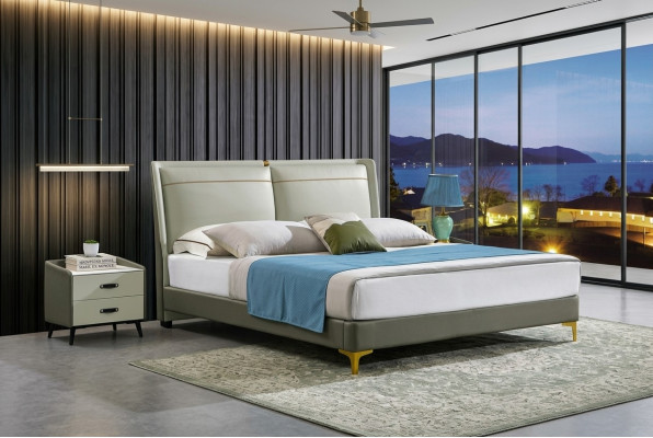 Slaapkamer 3-delig set Bed 2x Nachtkastje Console Bedden Dubbel Hotel