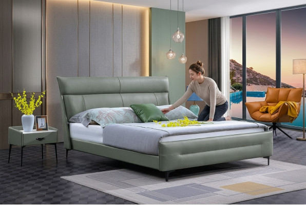 Luxe bedtextiel 2x nachtkastje 3-delige slaapkamer meubelset bedden bedframe