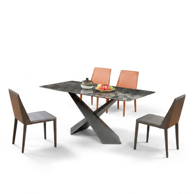 x Beine Säulen Tisch Esstische 180x90 Luxus Designermöbel Marmor