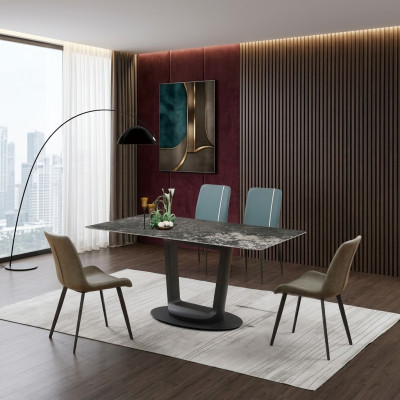 Luxe tafel eettafel tafels ontwerp roestvrijstalen meubels eetkamer 180x90