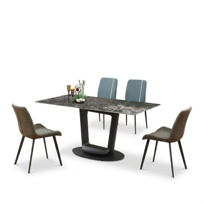 Luxe tafel eettafel tafels ontwerp roestvrijstalen meubels eetkamer 180x90