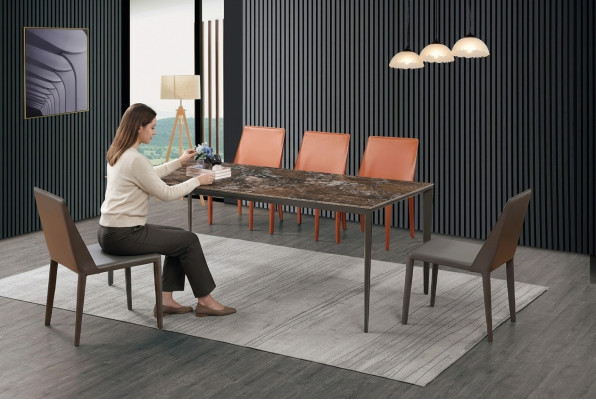 Compleet set eettafel + 4 stoelen eetkamerset eetgroep decoratie houten tafel