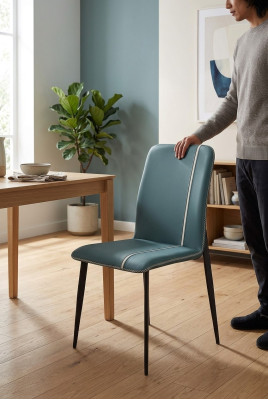 Stoel leun ontwerp textiel gestoffeerde stoelen woon- eetkamer Nieuw 1x armstoel
