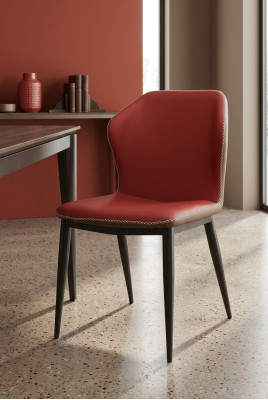 Stoel 1x luxe design gestoffeerde designstoelen zitten leunen kantoor eetkamer hout nieuw.