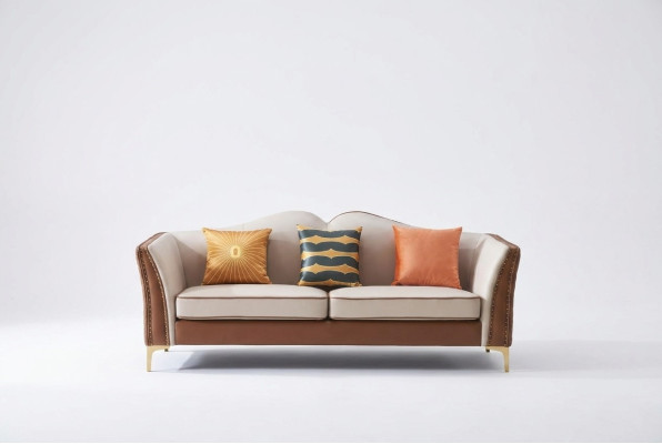Sofa driezitsbank Klassieke Nieuwe Bekleding 3-zitsleren bank Decoratieve banken