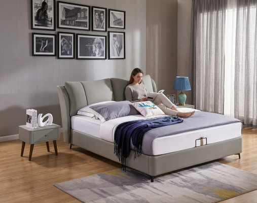 Bed 2x Bedside Table 3 pcs. Bedroom Set Design Modern Luxury Beds Group New